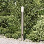 vidaXL Stĺpikové svietidlo so zásuvkou 110 cm nehrdzavejúca oceľ IP44 – Obrázok 3