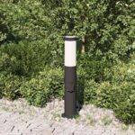 vidaXL Stĺpikové svietidlo so zásuvkou 50 cm nehrdzavejúca oceľ IP44 – Obrázok 3