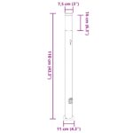 vidaXL Stĺpikové svietidlo so senzorom a zásuvkou 110 cm nehrdzavejúca oceľ IP44 – Obrázok 13
