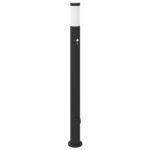 vidaXL Stĺpikové svietidlo so senzorom a zásuvkou 110 cm nehrdzavejúca oceľ IP44 – Obrázok 2