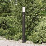 vidaXL Stĺpikové svietidlo so senzorom a zásuvkou 110 cm nehrdzavejúca oceľ IP44 – Obrázok 3