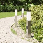 vidaXL Stĺpikové svietidlá so zásuvkou 3 ks 50 cm nehrdzavejúca oceľ IP44 – Obrázok 3