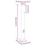 vidaXL Stĺpikové svetlá so zásuvkou 3 ks 80 cm čierne IP44 – Obrázok 11