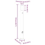 vidaXL Stĺpikové svetlá so senzorom a zásuvkou 3 ks 110 cm čierne IP44 – Obrázok 12