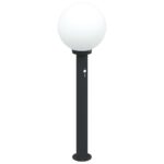 vidaXL Stĺpikové svetlá so senzorom 3 ks 80 cm čierne IP44 – Obrázok 4