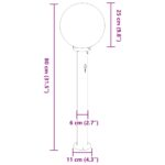 vidaXL Stĺpikové svetlá so senzorom 3 ks 80 cm čierne IP44 – Obrázok 9