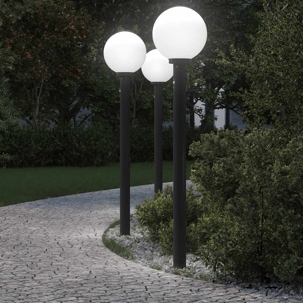 4006118_1.jpg vidaXL Stĺpikové svetlá so senzorom 3 ks 120 cm čierne IP44 – Obrázok 1