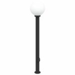 vidaXL Stĺpikové svietidlo so zásuvkou 120 cm čierne IP44 – Obrázok 2