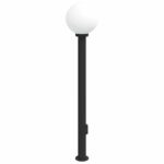 vidaXL Stĺpikové svietidlo so zásuvkou 120 cm čierne IP44 – Obrázok 4