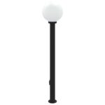 vidaXL Stĺpikové svietidlo so zásuvkou 120 cm čierne IP44 – Obrázok 5