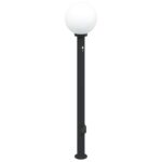 vidaXL Stĺpikové svetlá so senzorom a zásuvkou 3 ks 120 cm čierne IP44 – Obrázok 4