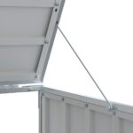 vidaXL Úložný priestor na odpadkový kôš na kolieskach na jeden odpadkový kôš zelený 72x81x115 cm oceľový – Obrázok 10