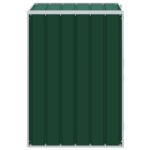 vidaXL Úložný priestor na odpadkový kôš na kolieskach na jeden odpadkový kôš zelený 72x81x115 cm oceľový – Obrázok 6