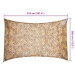 vidaXL Maskovacia sieť s úložným vreckom 410x285 cm piesková – Obrázok 7