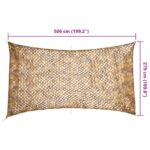 vidaXL Maskovacia sieť s úložným vreckom 506x279 cm piesková – Obrázok 7