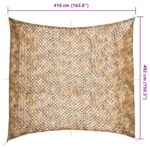 vidaXL Maskovacia sieť s úložným vreckom 416x402 cm piesková – Obrázok 7