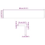 vidaXL Parapety 2 ks neošetrené 80x15x2 cm masívne dubové drevo – Obrázok 10
