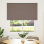 vidaXL Zatemňovacia roleta, kávová, 135x175 cm, šírka látky 131,6 cm, polyester