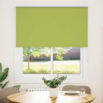 vidaXL Zatemňovacia roleta, listy, zelená 125x130 cm, šírka látky 121,6 cm, polyester – Obrázok 2