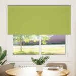 vidaXL Zatemňovacia roleta, listy zelené, 150x130 cm, šírka látky 146,6 cm, polyester – Obrázok 2