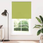 vidaXL Zatemňovacia roleta, listy zelené, 140x210 cm, šírka látky 136,6 cm, polyester – Obrázok 2