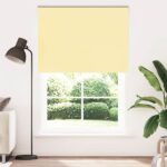 vidaXL Zatemňovacia roleta žltá 145x210 cm šírka látky 141,6 cm polyester – Obrázok 2