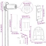 vidaXL 19-dielne kovanie na rolety 18 mm – Obrázok 8