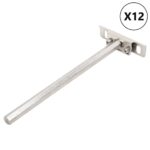vidaXL Plávajúce konzoly na police 12 ks Neviditeľné Ø12x200 mm Uhlíková oceľ