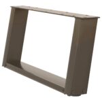 vidaXL Nohy konferenčného stolíka v tvare U, 2 ks, prírodná oceľ, 70 x (30-31) cm, oceľ – Obrázok 4