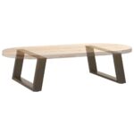 vidaXL Nohy konferenčného stolíka v tvare U, 2 ks, prírodná oceľ, 70 x (30-31) cm, oceľ – Obrázok 8