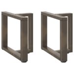 vidaXL Nohy konferenčného stolíka v tvare T, 2 ks, čierne, 50x25x(42-43) cm, oceľové