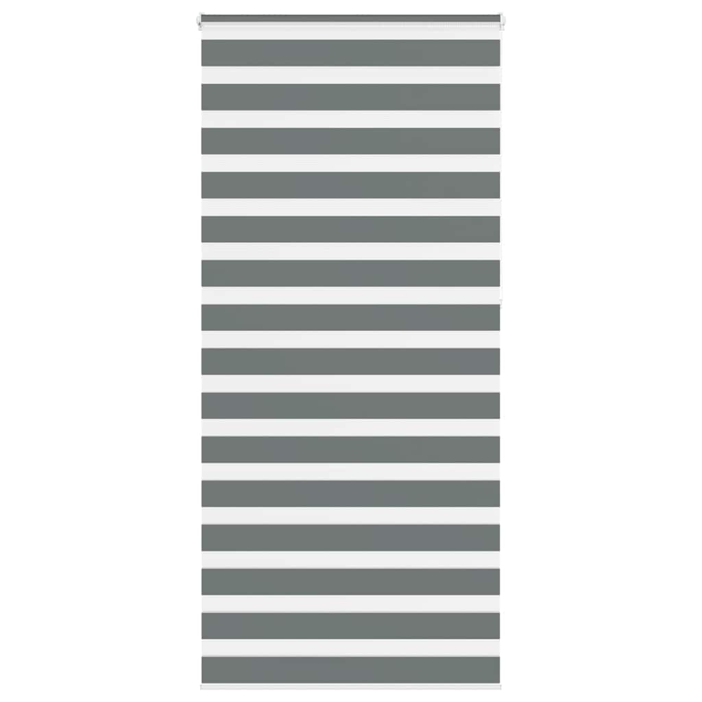 4014186_1.jpg vidaXL Zebrová roleta tmavosivá 115x230 cm šírka látky 110,9 cm polyester – Obrázok 1