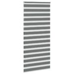 vidaXL Zebrová roleta tmavosivá 115x230 cm šírka látky 110,9 cm polyester – Obrázok 4