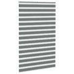 vidaXL Zebrová roleta tmavosivá 145x230 cm šírka látky 140,9 cm polyester – Obrázok 3
