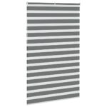 vidaXL Zebrová roleta tmavosivá 145x230 cm šírka látky 140,9 cm polyester – Obrázok 4