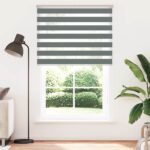 vidaXL Zebrová roleta tmavosivá 150x230 cm šírka látky 145,9 cm polyester – Obrázok 2