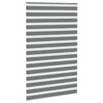 vidaXL Zebrová roleta tmavosivá 150x230 cm šírka látky 145,9 cm polyester – Obrázok 3