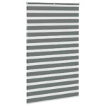 vidaXL Zebrová roleta tmavosivá 150x230 cm šírka látky 145,9 cm polyester – Obrázok 4