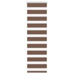 vidaXL Zebra roleta hnedá 40x100 cm šírka látky 35,9 cm polyester – Obrázok 3
