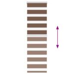 vidaXL Zebra roleta hnedá 40x100 cm šírka látky 35,9 cm polyester – Obrázok 5