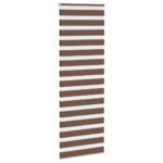 vidaXL Zebra roleta hnedá 75x200 cm šírka látky 70,9 cm polyester – Obrázok 3