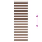 vidaXL Zebra roleta hnedá 75x200 cm šírka látky 70,9 cm polyester – Obrázok 5