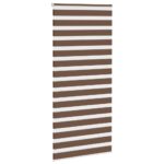 vidaXL Zebra roleta hnedá 105x200 cm šírka látky 100,9 cm polyester – Obrázok 3
