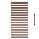 vidaXL Zebra roleta hnedá 105x200 cm šírka látky 100,9 cm polyester – Obrázok 5