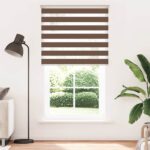 vidaXL Zebra roleta hnedá 130x200 cm šírka látky 125,9 cm polyester – Obrázok 2