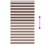 vidaXL Zebra roleta hnedá 130x200 cm šírka látky 125,9 cm polyester – Obrázok 5
