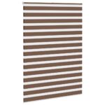 vidaXL Zebra roleta hnedá 155x200 cm šírka látky 150,9 cm polyester – Obrázok 3