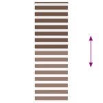 vidaXL Zebra roleta hnedá 90x230 cm šírka látky 85,9 cm polyester – Obrázok 5