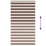 vidaXL Zebra roleta hnedá 130x230 cm šírka látky 125,9 cm polyester – Obrázok 5
