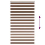 vidaXL Zebra roleta hnedá 135x230 cm šírka látky 130,9 cm polyester – Obrázok 5